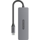 Sitecom 5 en 1 USB-C Multiport Adapter, Hub USB Gris
