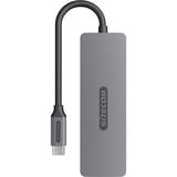 Sitecom 5 en 1 USB-C Multiport Adapter, Station d'accueil Gris