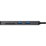 Sitecom 5 en 1 USB-C Multiport Adapter, Station d'accueil Gris