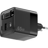 Sitecom 65W GaN Power Delivery Wall Charger avec câble rétractable, Chargeur Noir