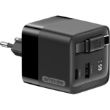 Sitecom 65W GaN Power Delivery Wall Charger with retractable cable, Chargeur Noir