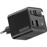 Sitecom 65W GaN Power Delivery Wall Charger with retractable cable, Chargeur Noir