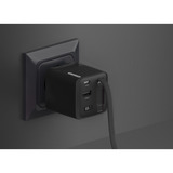 Sitecom 65W GaN Power Delivery chargeur mural avec câble rétractable Noir