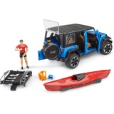 bruder Jeep Wrangler Rubicon Unlimited avec kayak et figurine, Modèle réduit de voiture 02529