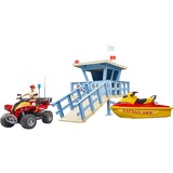 bruder Poste de secours bworld avec quad et scooter des mers personel, Figurine 62780