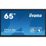 iiyama ProLite TE6514MIS-B1AG, Affichage public Noir, 4x HDMI, 1x DisplayPort, WLAN, BT, Sound, Touch