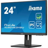 iiyama ProLite XUB2463HSU-B1 23.8" Moniteur  Noir, 100Hz, HDMI, DisplayPort, USB, Audio, AMD FreeSync