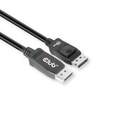 Club 3D DisplayPort 1.4 - DisplayPort 1.4 mâle-mâle, Câble Noir, 2 mètres