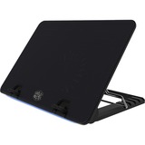 Cooler Master Ergostand IV 43,2 cm (17") Supports de Notebook Noir, Refroidisseur PC portable Noir, Supports de Notebook, Noir, 43,2 cm (17"), Métal, Plastique, Caoutchouc, 1 pièce(s), 14 cm