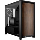 Corsair FRAME 4000D WOOD RS boîtier midi tower Noir/bois | 2x USB-A | 1x USB-C | RGB | Verre Trempé
