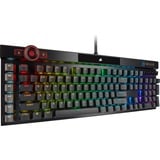 Corsair K100 RGB Optical-Mechanical , clavier gaming Noir, Layout États-Unis, Corsair OPX, Layout US, Corsair OPX, LED RGB