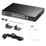 Cudy GS1018PS2, Switch Noir, 16x PoE+, 2x Uplink GbE, 2x Uplink SFP