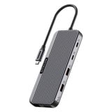 Sitecom Adaptateur multiport USB-C Power Delivery 8 en 1 Pro 1x HDMI 1x DP, Station d'accueil Noir