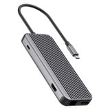 Sitecom Adaptateur multiport USB-C Power Delivery 8 en 1 Pro 1x HDMI 1x DP, Station d'accueil Noir