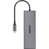 Sitecom Adaptateur multiport USB-C Power Delivery 8 en 1, Station d'accueil Gris