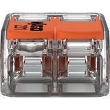 Wago Borne de raccordement Serie 221 COMPACT - 2x6 mm², Pince Transparent/Orange, 50 pièces