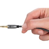 goobay Plus Câble adaptateur audio jack 3,5 mm > 2x cinch stéréo Noir/Argent, 0,5 mètre