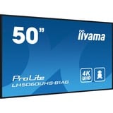 iiyama ProLite LH5060UHS-B1AG, Affichage public Noir, HDMI, LAN, WiFi, USB, Audio, Android