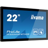 iiyama ProLite TF2234MC-B7AGB écran plat de PC 54,6 cm (21.5") 1920 x 1080 pixels Full HD LED Écran tactile Multi-utilisateur Noir, Affichage public Noir, 54,6 cm (21.5"), 1920 x 1080 pixels, Full HD, LED, 8 ms, Noir