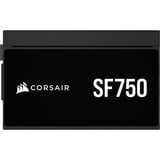 Corsair SF750, 750 Watt alimentation  Noir, 2x PCIe, 1x 12VHPWR, Gestion des câbles