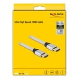 DeLOCK Ultra High Speed HDMI, Câble Argent, 2 mètres, 8K 60Hz, 48 Gbps