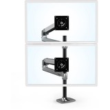 Ergotron Bras pour moniteur LX Dual Stacking avec pied haut, Support de moniteur Aluminium