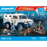 PLAYMOBIL Action Heroes - Transporteur de fonds, Jouets de construction 71597