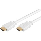 goobay Câble High Speed HDMI avec Ethernet Blanc, 5 mètres, 4K, plaqué or