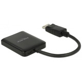 DeLOCK 1x DisplayPort 1.4 > 2x DisplayPort MST, Répartiteurs de DisplayPort Noir, 0,2 mètres