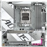 GIGABYTE B850M A ELT WF6E ICE carte mère socket AM5 Argent/Blanc, RAID, 2,5Gb-LAN, WLAN, BT, Sound, µATX