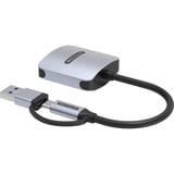 Sitecom Lecteur de cartes USB-C et USB-A Gris