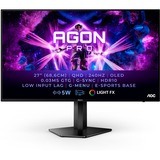 AOC AGON Pro AG276QZD 26.5" Gaming Moniteur Noir/Argent, 2x HDMI, 2x DisplayPort, 2x USB-A 3.2 (5 Gbit/s), 240 Hz