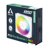 ARCTIC P12 Pro Reverse A-RGB ventilateur de boîtier Blanc, 120 x 120 x 27 mm, PWM, Ventilateur, 12 cm, 124 m³/h, Blanc