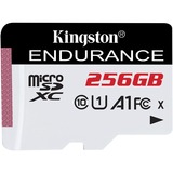 Kingston High Endurance 256 Go microSDXC, Carte mémoire Blanc/Noir, UHS-I U1, classe 10, A1