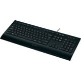 Logitech Comfort K280e clavier Noir, Layout EU (QWERTY), Rubberdome