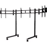 Next Level Racing Support triple pour moniteur Round Tube Noir