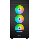 Sharkoon Rebel C50 RGB boîtier midi tower Noir | 2x USB-A | 1x USB-C | RGB | Verre Trempé