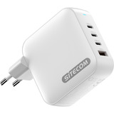 Sitecom 165W GaN Power Delivery chargeur Blanc, 3x USB-C, 1x USB-A
