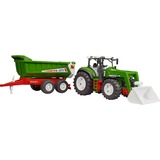 bruder Tracteur Roadmax avec chargeur frontal et remorque, Jeu véhicule 
