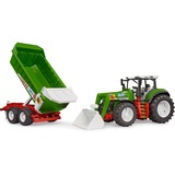 bruder Tracteur Roadmax avec chargeur frontal et remorque, Jeu véhicule 