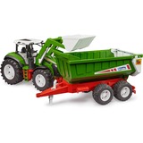 bruder Tracteur Roadmax avec chargeur frontal et remorque, Jeu véhicule 
