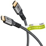 goobay Câble HDMI Ultra High-Speed Plus Gris, 0,5 mètre