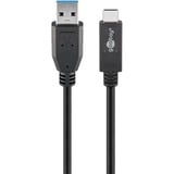 goobay USB-A 3.2 Gen 2 > USB-C, Câble Noir, 1 mètre