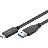 goobay USB-A 3.2 Gen 2 > USB-C, Câble Noir, 1 mètre
