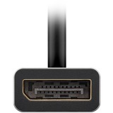 goobay USB-C 4.0 > DisplayPort, Adaptateur Noir/Argent, 0,15 mètres, 8K 60Hz