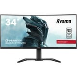 iiyama G-Master Red Eagle GCB3481WQSU-B1 34" Moniteur UltraWide gaming incurvé  Noir, 180Hz, HDMI, DisplayPort, Audio, AMD Free-Sync