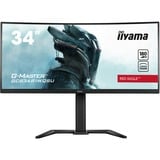 iiyama G-Master Red Eagle GCB3481WQSU-B1 34" Moniteur UltraWide gaming incurvé  Noir, 180Hz, HDMI, DisplayPort, Audio, AMD Free-Sync