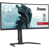 iiyama G-Master Red Eagle GCB3481WQSU-B1 34" Moniteur UltraWide gaming incurvé  Noir, 180Hz, HDMI, DisplayPort, Audio, AMD Free-Sync