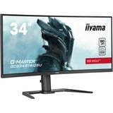 iiyama G-Master Red Eagle GCB3481WQSU-B1 34" Moniteur UltraWide gaming incurvé  Noir, 180Hz, HDMI, DisplayPort, Audio, AMD Free-Sync