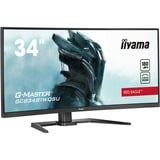 iiyama G-Master Red Eagle GCB3481WQSU-B1 34" Moniteur UltraWide gaming incurvé  Noir, 180Hz, HDMI, DisplayPort, Audio, AMD Free-Sync